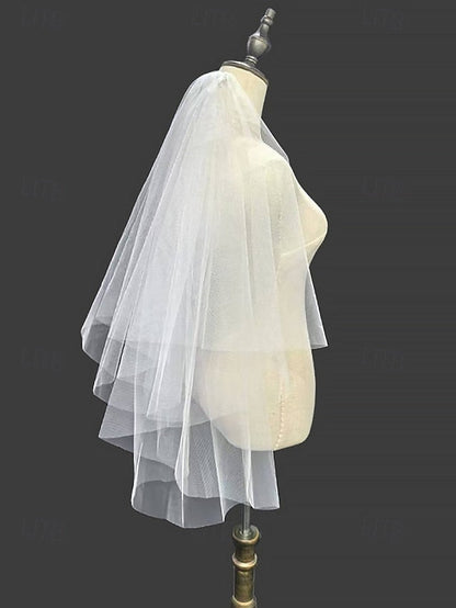 Veil Elegant Soft – Two-Layer Classic Bridal with Tulle FashionChic