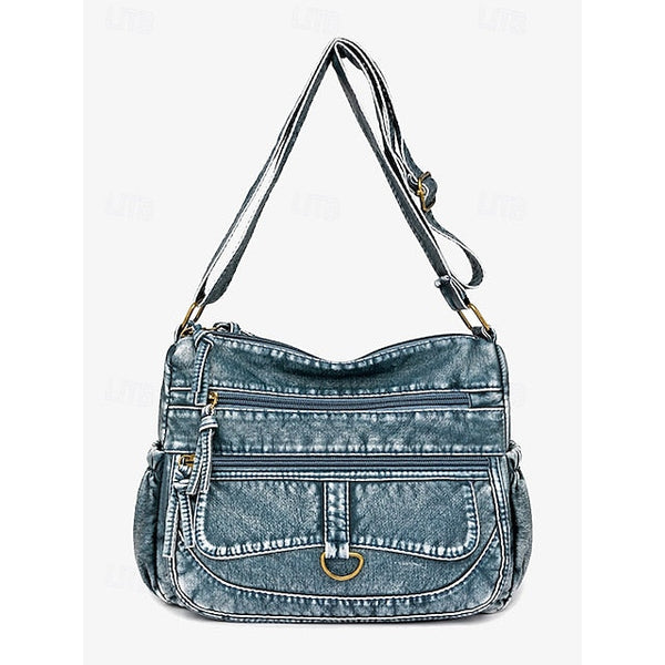 Crossbody Brown Vintage Women's Faux Bag with Leather FashionChic