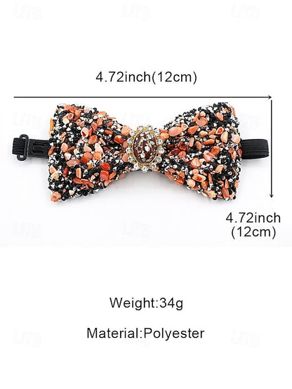 with Luxury Strap Men's – Tie Gemstone Adjustable Bow FashionChic