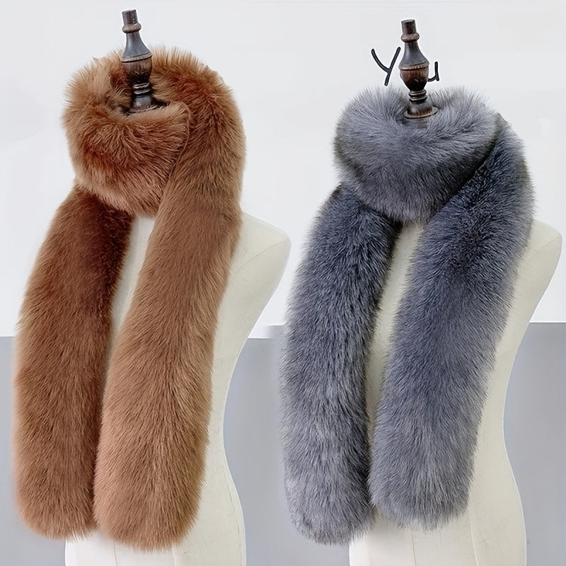 Faux Fox Fur Scarf Soft Windproof Scarf RY5749 bronxriverempiregardens