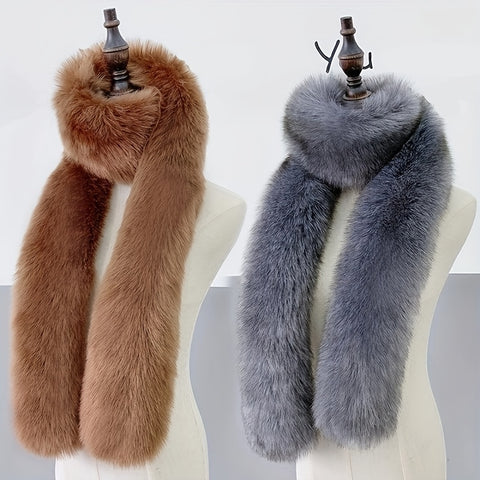 Faux Fox Fur Scarf Soft Windproof Scarf RY5749 Furdela