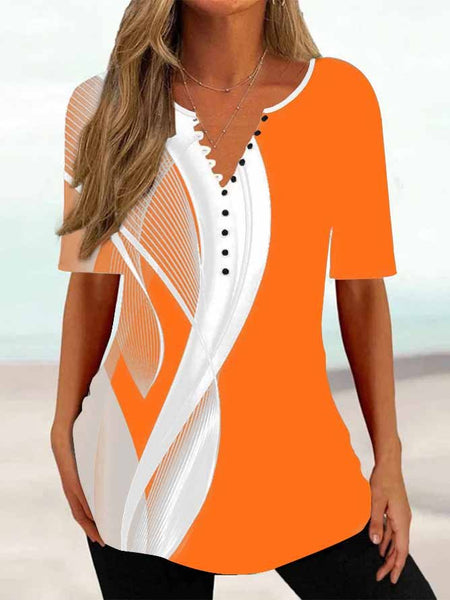 Chemise décontractée ample en jersey QH75