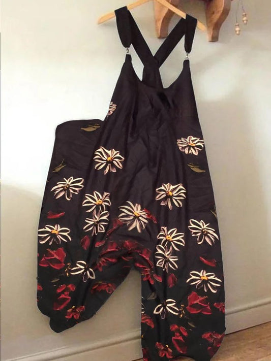 Floral Vintage Sleeveless Jumpsuit & Romper FE10014