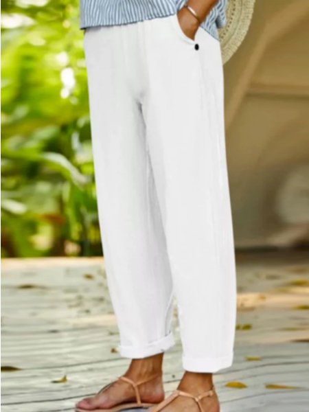 Loose Plain Casual Pants AH109