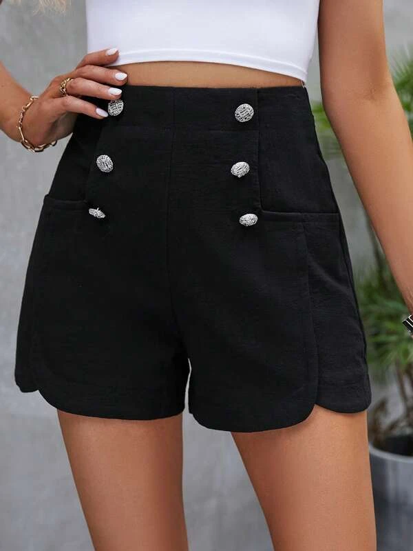 Buckle Casual Loose Shorts  QN79