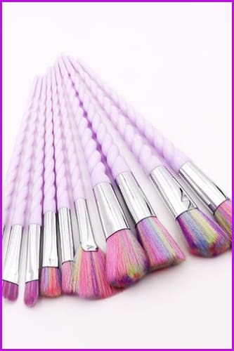 10pcs Unicorn Makeup Brush Set F14045 - Furdela