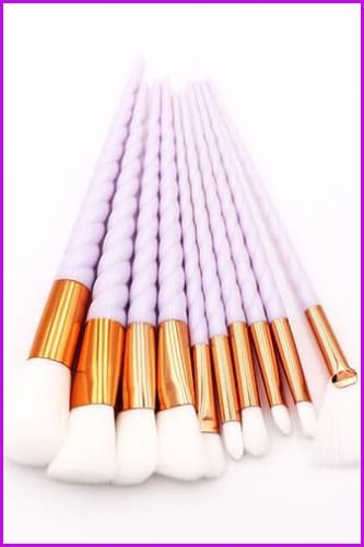 10pcs Unicorn Makeup Brush Set F14045 - Furdela