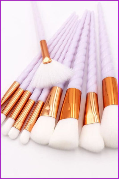 10pcs Unicorn Makeup Brush Set F14045 - Furdela