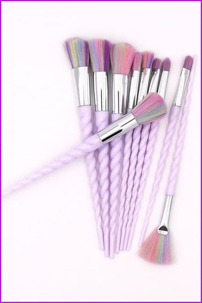 10pcs Unicorn Makeup Brush Set F14045 - Furdela