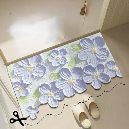 Diatom mud oil painting foot mat bathroom mat