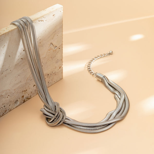 Multi-layer Knotted Chain Design Choker HT5877 Furdela