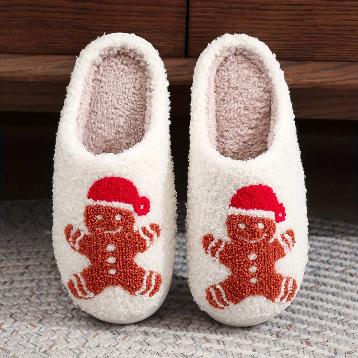 Christmas Tree Pattern Fuzzy Slippers DR6521 Furdela