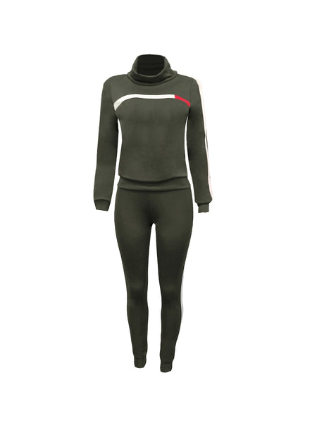 Striped Graphic 2 Piece Tracksuit Outfits LO7413 Furdela