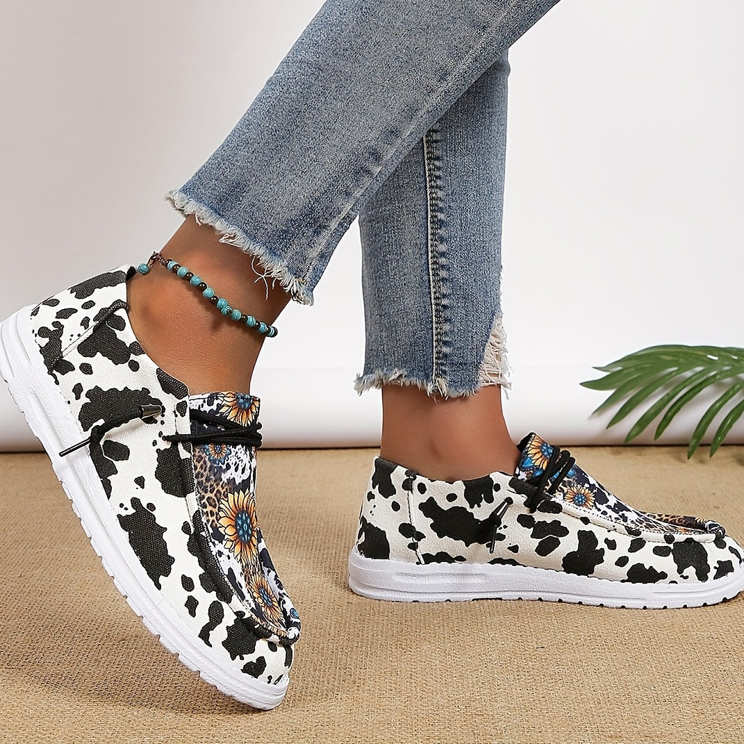 Women's Sunflower Print Canvas Shoes RE2574 Furdela