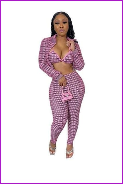 2 Colors Grids Three Piece Set - Furdela