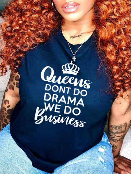 Round Neck Letter Print T-shirt AR50140