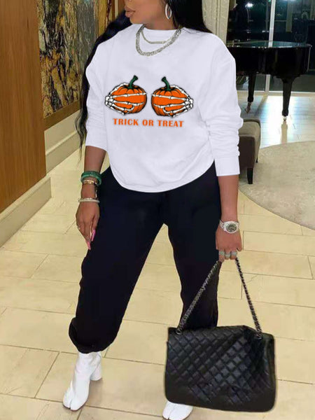 Fruit Letter Print Tracksuit Set BO5064 Furdela