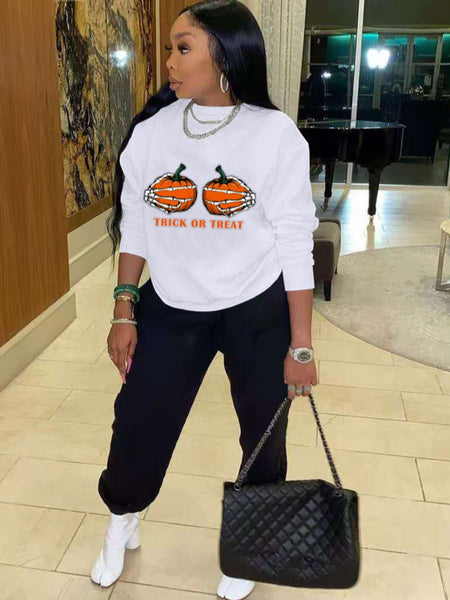 Fruit Letter Print Tracksuit Set BO5064 Furdela