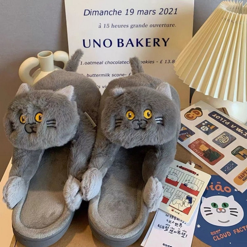 Kitty Home Slippers - Furdela