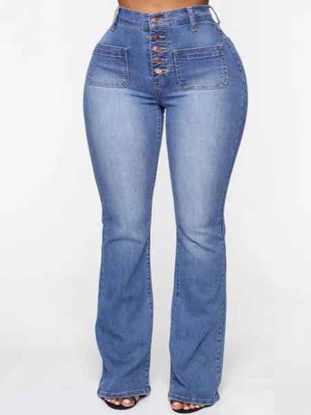 Plus Size High-waisted Stretchy Jeans AR5070