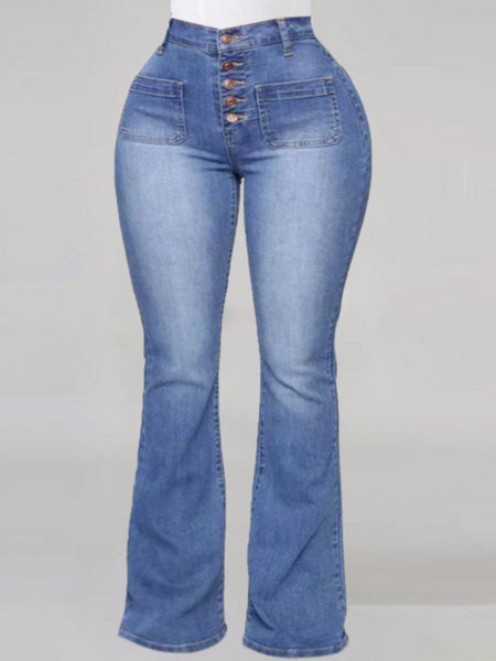 Plus Size High-waisted Stretchy Jeans AR5070