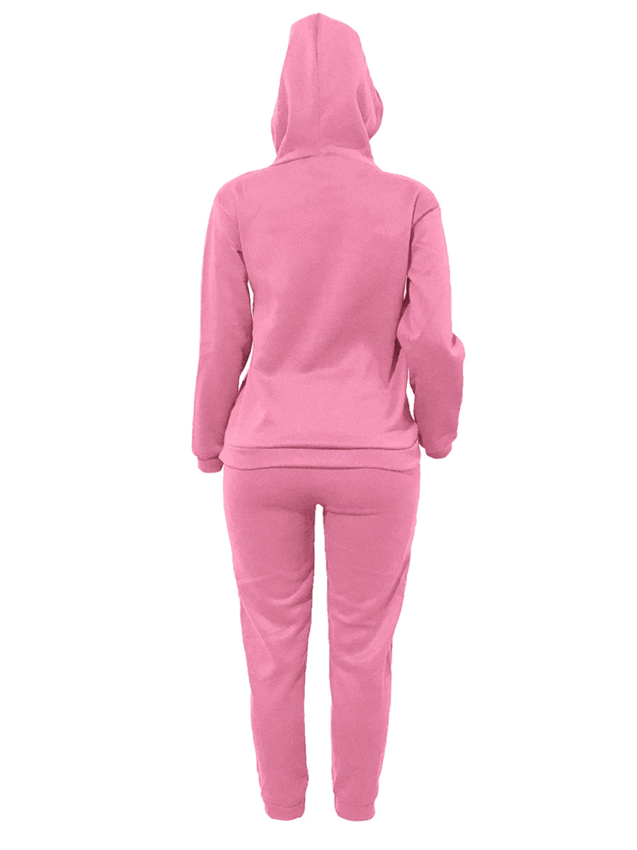 Essentials Letter Print Kangaroo Pocket Oversized Tracksuit Set AR5073