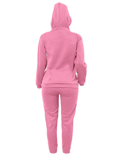 Essentials Letter Print Kangaroo Pocket Oversized Tracksuit Set AR5073