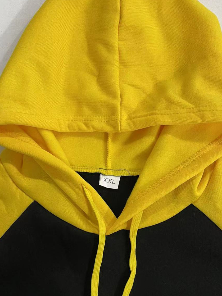 Men Cartoon Print Kangaroo Pocket Tracksuit Set AR7085