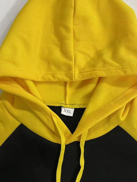 Men Cartoon Print Kangaroo Pocket Tracksuit Set AR7085