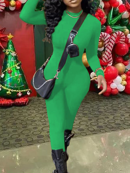 Gradient Money Letter Print Skinny Jumpsuit AC2034