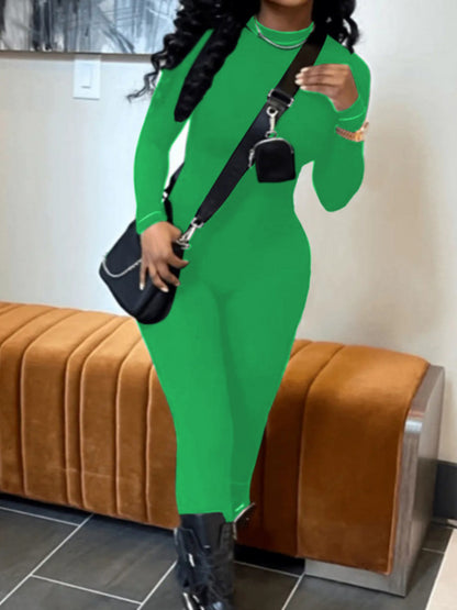 Gradient Money Letter Print Skinny Jumpsuit AC2034