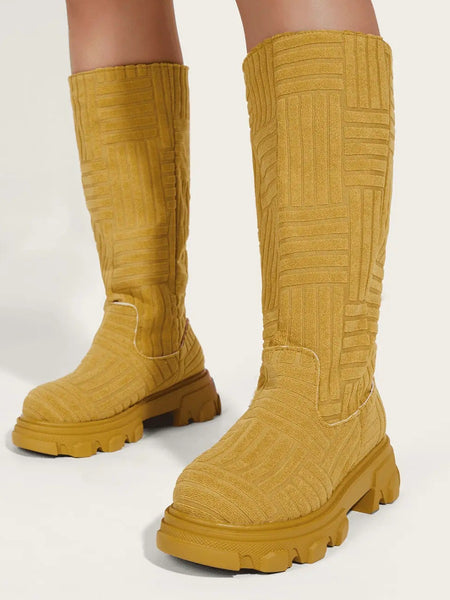 Chunky Sole Thigh High Boots AR5065