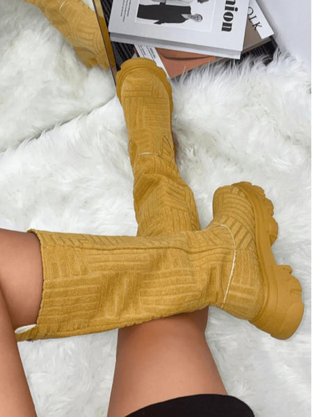 Chunky Sole Thigh High Boots AR5065