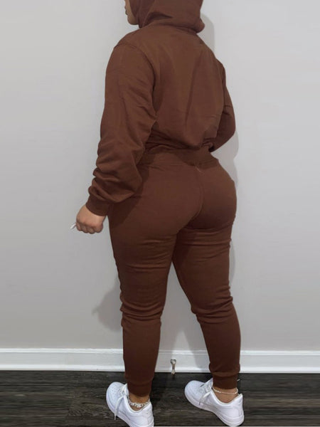 Plus Size Pink Letter Print Pants Set AR5051