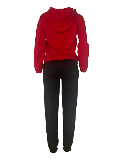 Broken Heart Letter Print Tracksuit Set AR5047