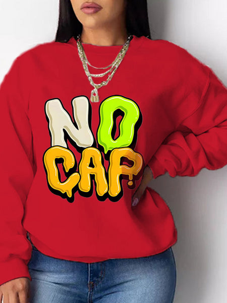 Dropped Shoulder Letter Print Sweatshirt AR5063