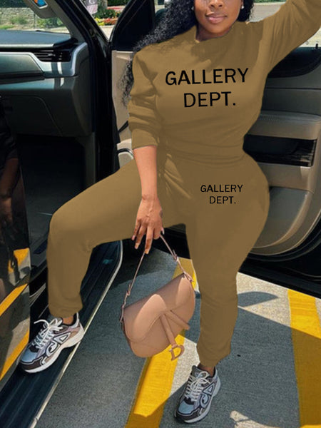 Letter Print Pocket Design Pants Set AR5062