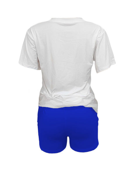 Drawstring Print Regular Two-piece Pants Set AT8053