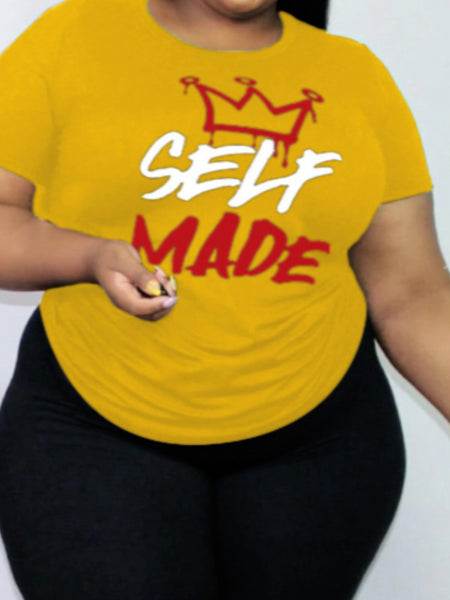 Plus Size Lip Letter Print Shorts Set AR5060