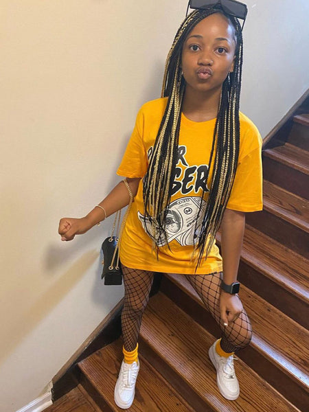 COTTON Money Letter Print T-shirt AR5031