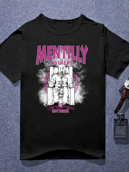 Figure Letter Print T-shirt AR5033