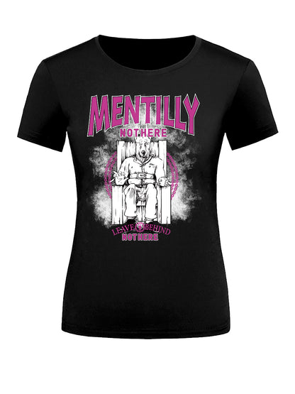 Figure Letter Print T-shirt AR5033