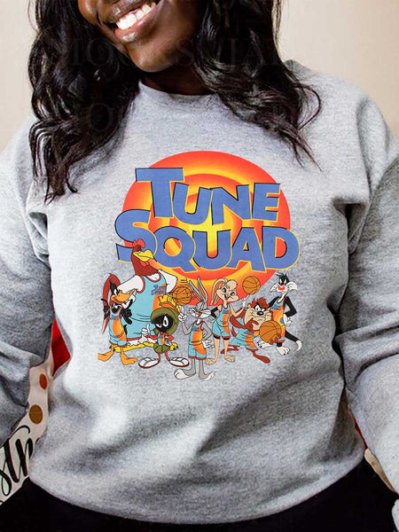 Plus Size Cartoon Letter Print Pants Set AR5056