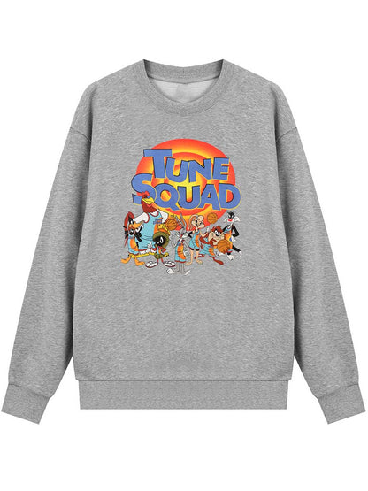 Plus Size Cartoon Letter Print Kangaroo Pocket Tracksuit Set AR7055