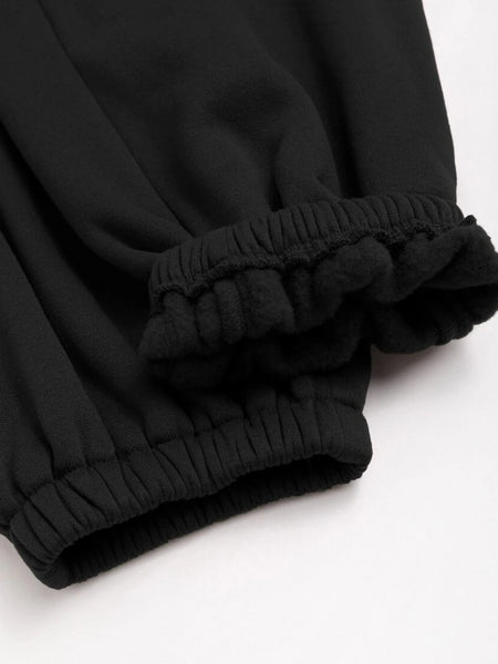 Plus Size Letter Print Kangaroo Pocket Tracksuit Set AR5082