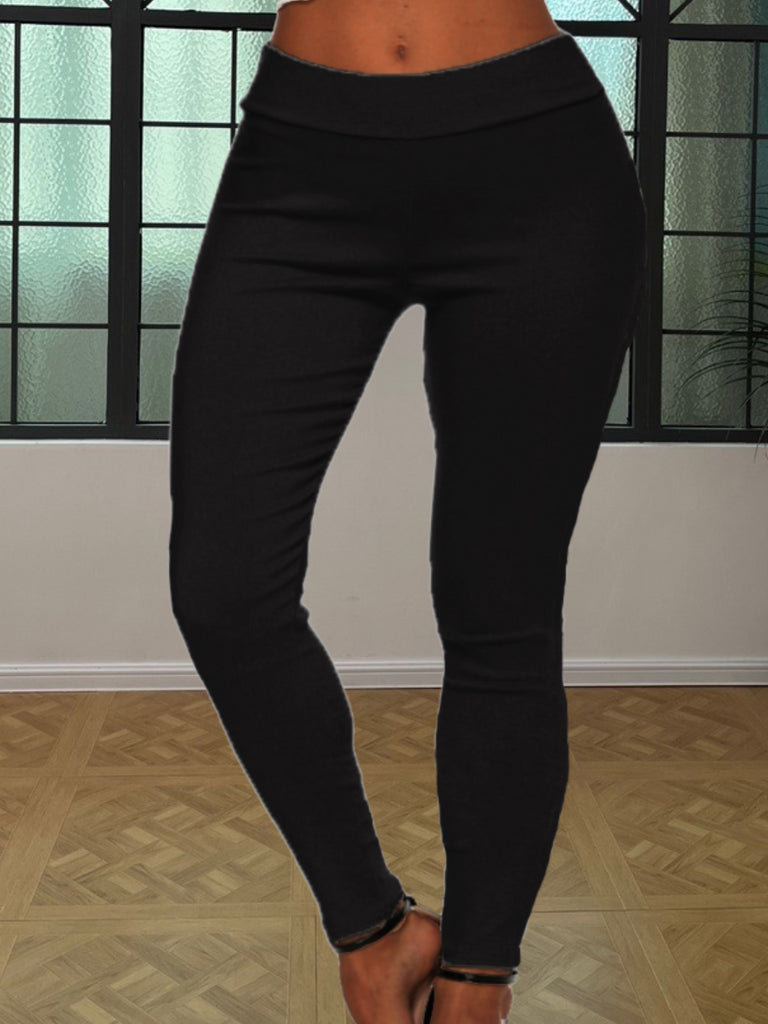 BASICS Plus Size High Waist Skinny Pants AR5043