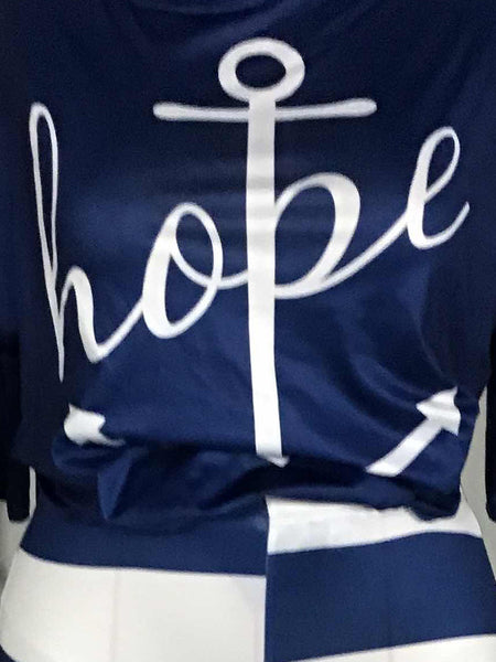 Plus Size Faith Letter Print Back Knot Pants Set BO50121 Furdela