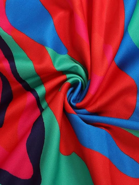 Plus Size Off The Shoulder Plaid Print Side Slit Skirt Set AR50138