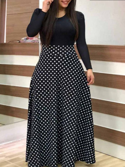 Plus Size Striped A Line Dress AC2013