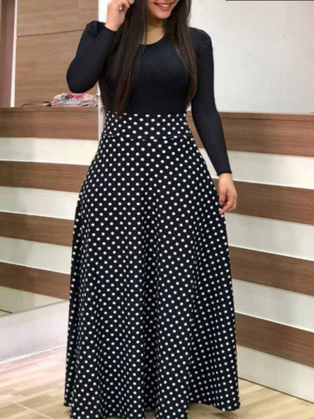 Plus Size Striped A Line Dress AC2013